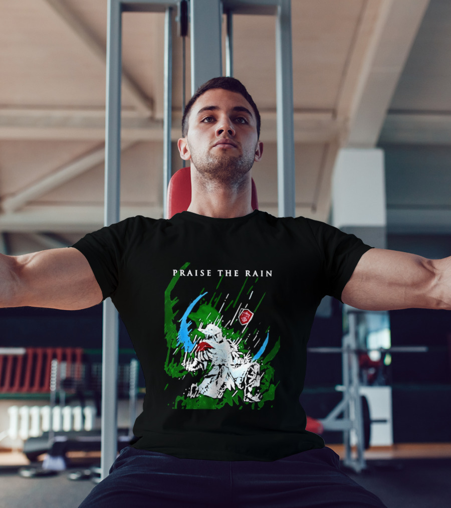 Praise The Rain Warrior Energetic Green And Blue Splash T-Shirt