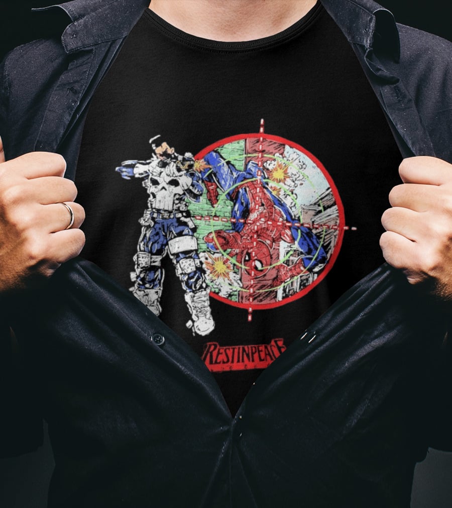Punisher Crosshairs Spider Man RESTINPEACE T-Shirt