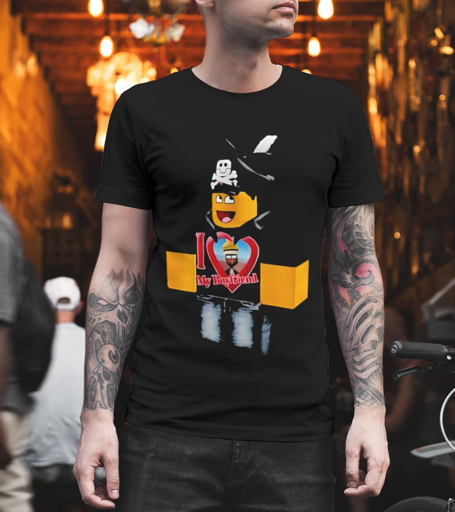 Roblox I Love My Boyfriend Heart Avatar T-Shirt