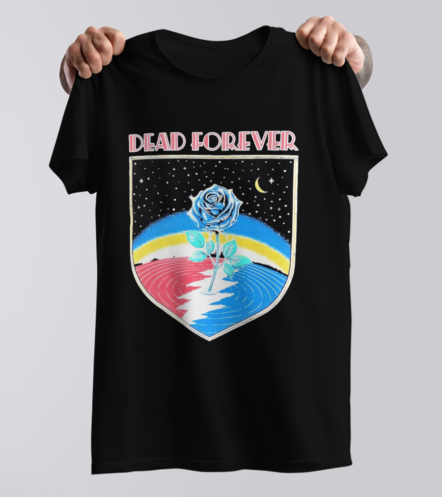 Grateful Dead Forever Rose Skull Rainbow Night Sky Moon Dead60 T-Shirt