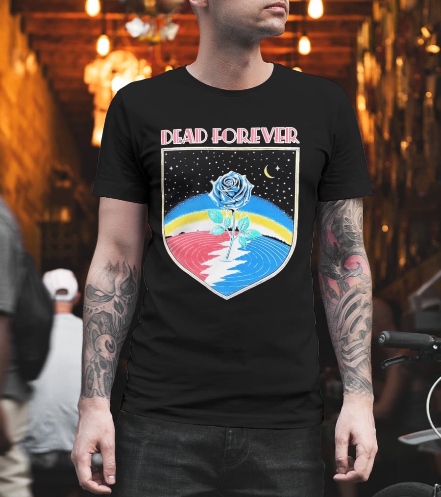 Grateful Dead Forever Rose Skull Rainbow Night Sky Moon Dead60 T-Shirt