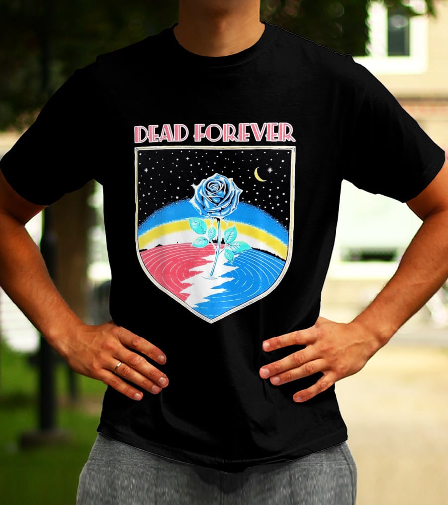 Grateful Dead Forever Rose Skull Rainbow Night Sky Moon Dead60 T-Shirt