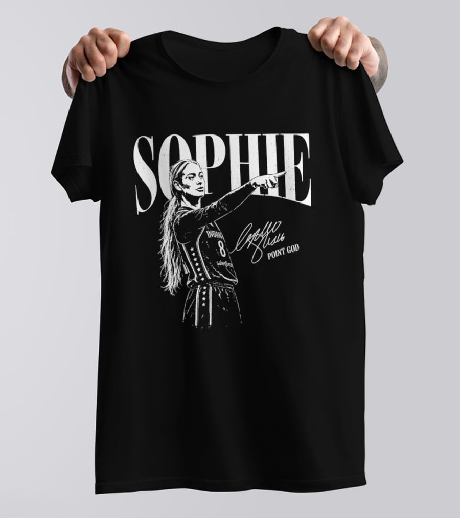 Sophie Cunningham Indiana Fever WNBA Point God Number 8 Signature SOPHIE Indiana T-Shirt