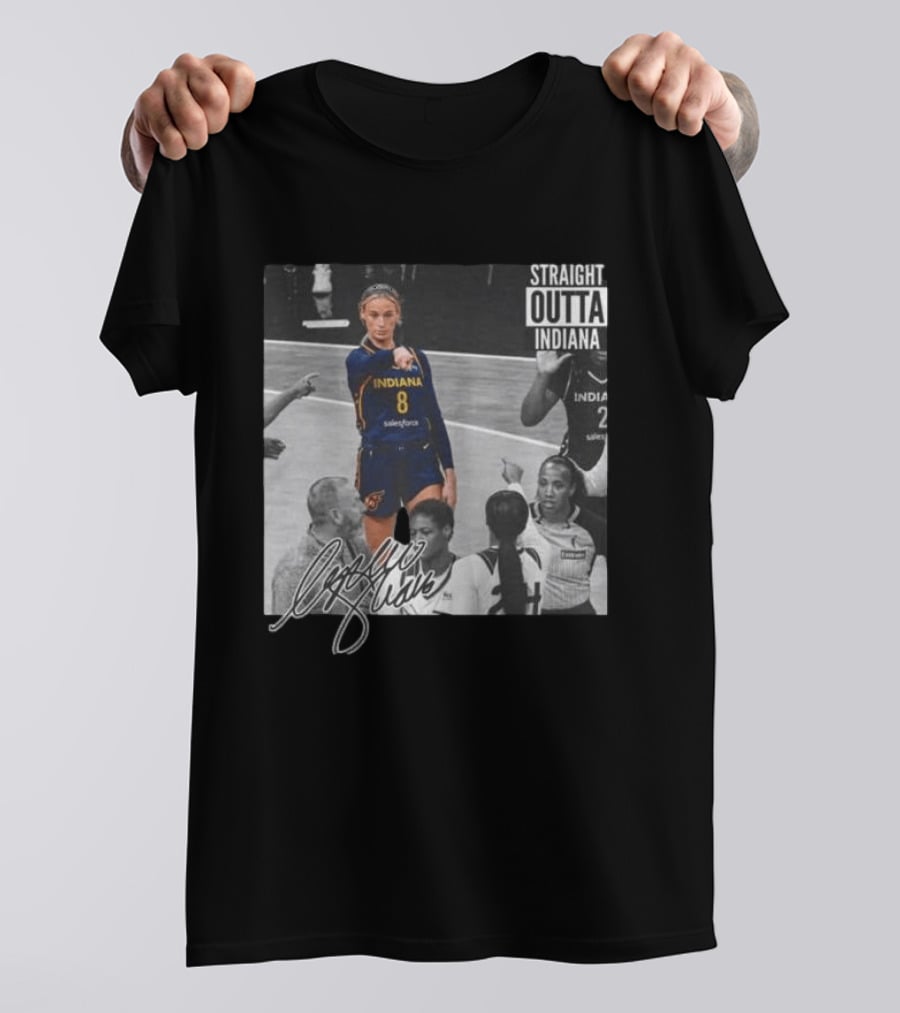 Sophie Cunningham Straight Outta Indiana Indiana Fever T-Shirt