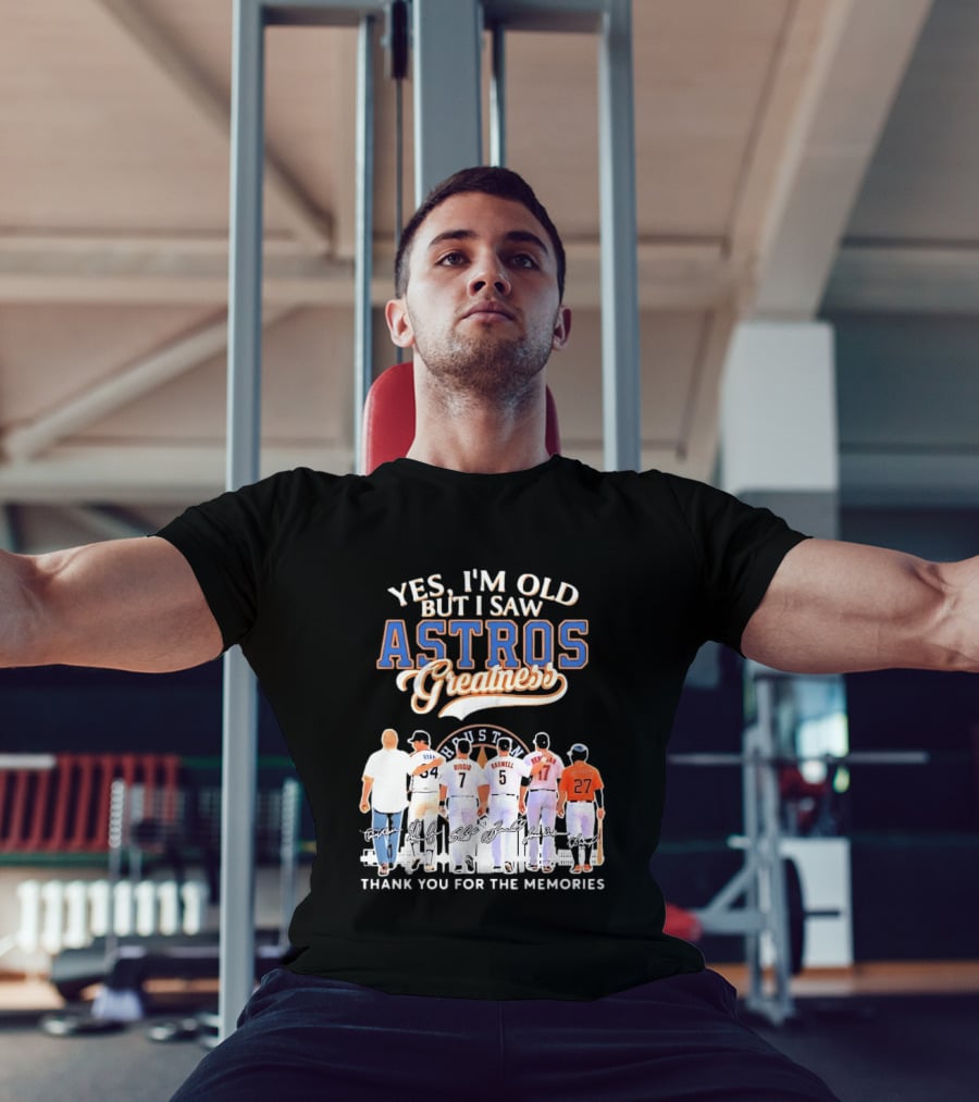 Yes I'm Old But I Saw Astros Greatness Ryan Biggio Bagwell Beltran Thank You For The Memories T-Shirt