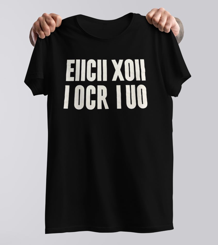 Stencil Block EHCII XII I OCR IUO T-Shirt