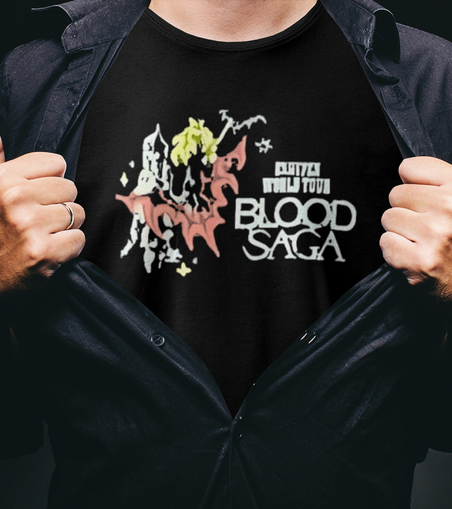 Sunoo Wearing Enhypen Blood Saga World Tour T-Shirt