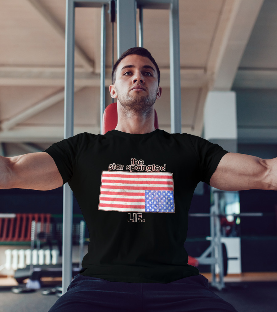 The Star Spangled Lie Upside Down American Flag T-Shirt