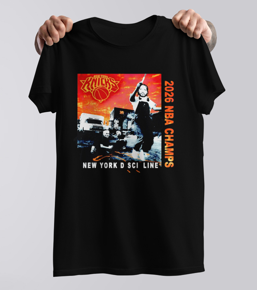 New York Knicks 2026 NBA Champs New York Discipline Rap Album T-Shirt