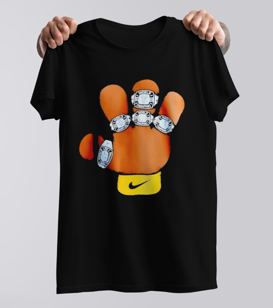 Kobe Bryant 5X World Champions Rings Nike Wristband T-Shirt