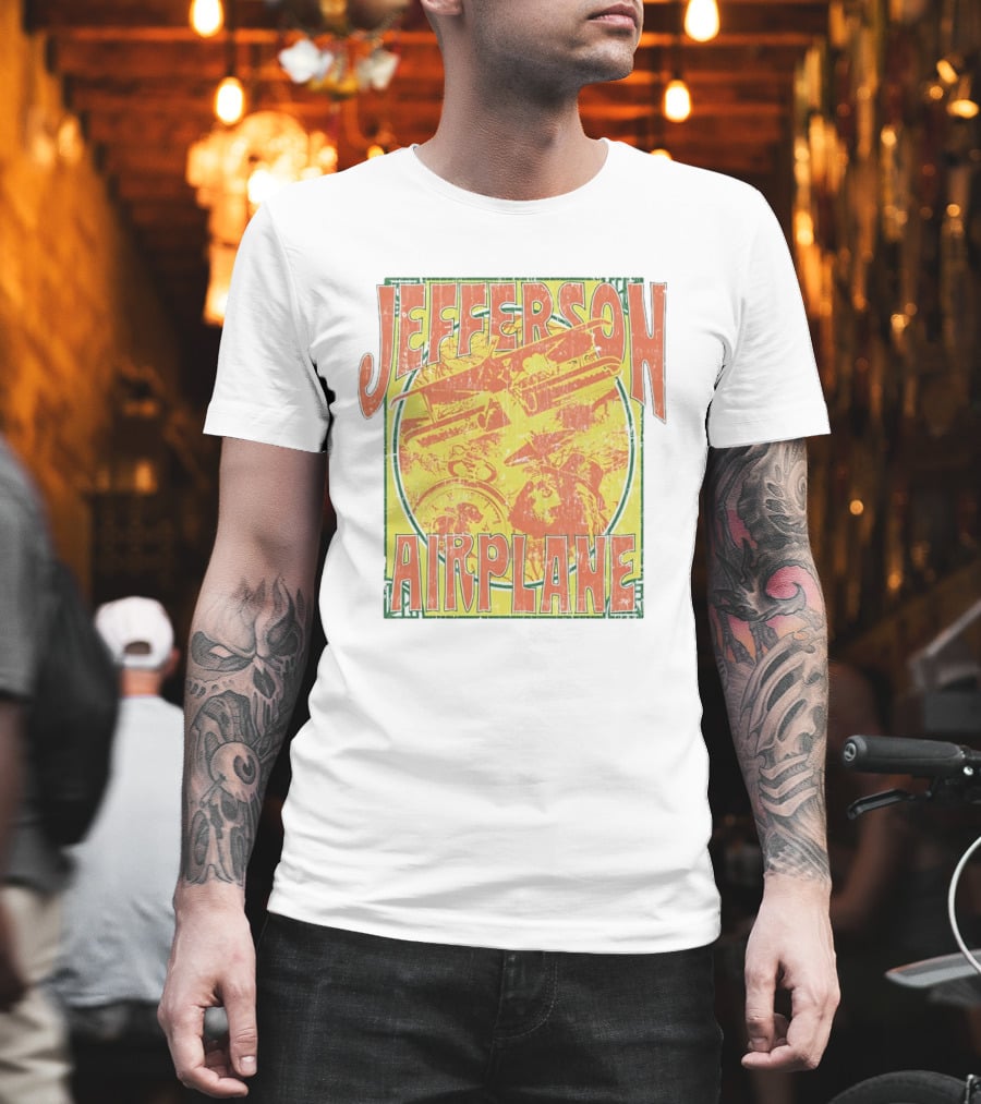 Jefferson Airplane Distressed Vintage Band Art Psychedelic 60s T-Shirt