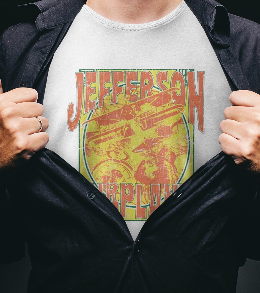 Jefferson Airplane Distressed Vintage Band Art Psychedelic 60s T-Shirt