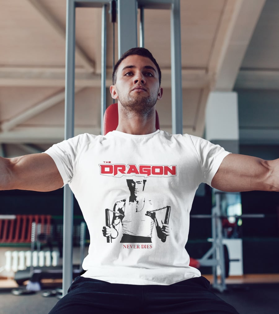 The Dragon Never Dies Bruce Lee Nunchaku T-Shirt
