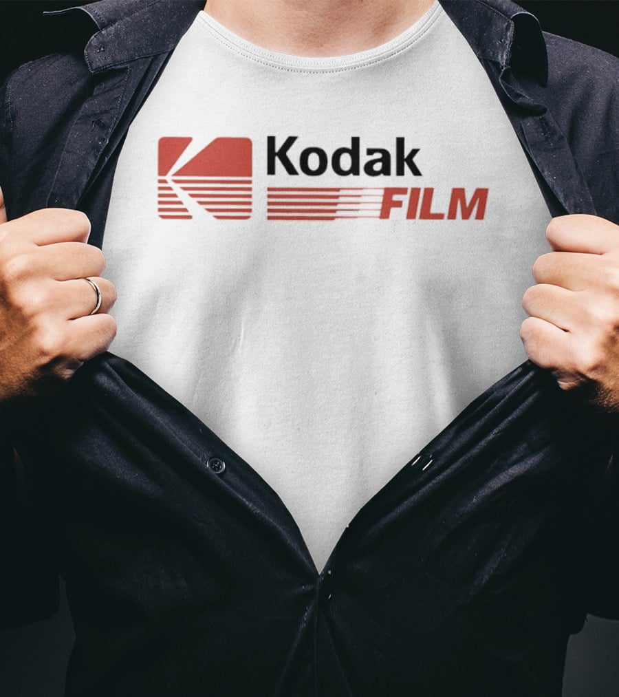 Kodak Film Vintage Logo With Retro Red Stripes T-Shirt