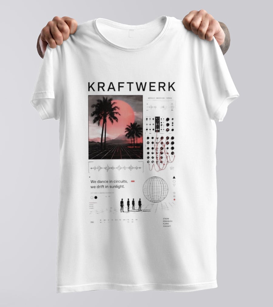 Kraftwerk Mensch Maschine Sonne We Dance In Circuits We Drift In Sunlight T-Shirt