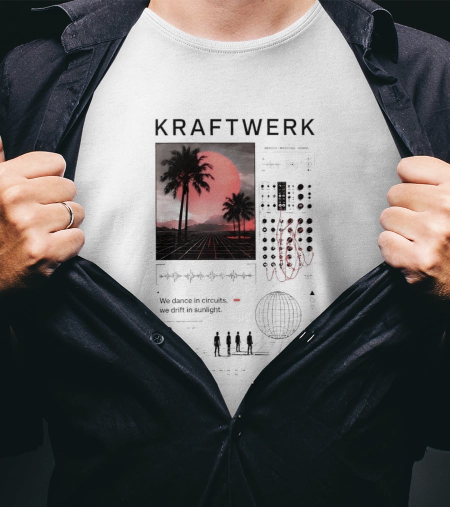 Kraftwerk Mensch Maschine Sonne We Dance In Circuits We Drift In Sunlight T-Shirt