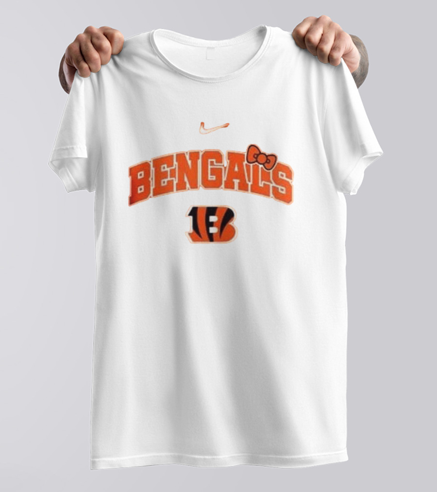 Nike Bengals Hello Kitty Bow Collaboration T-Shirt