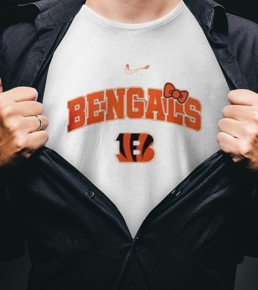 Nike Bengals Hello Kitty Bow Collaboration T-Shirt