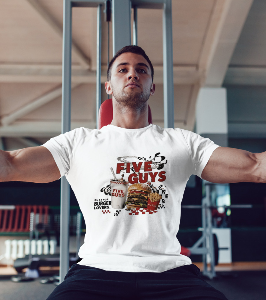 Five Guys Burger Milkshake Fries Built For Burger Lovers T-Shirt