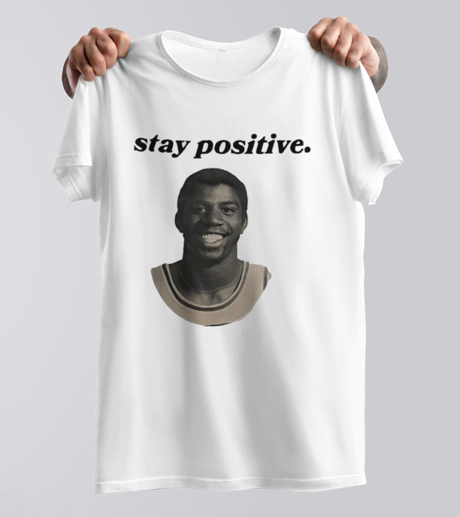 Magic Johnson Stay Positive Los Angeles Lakers T-Shirt