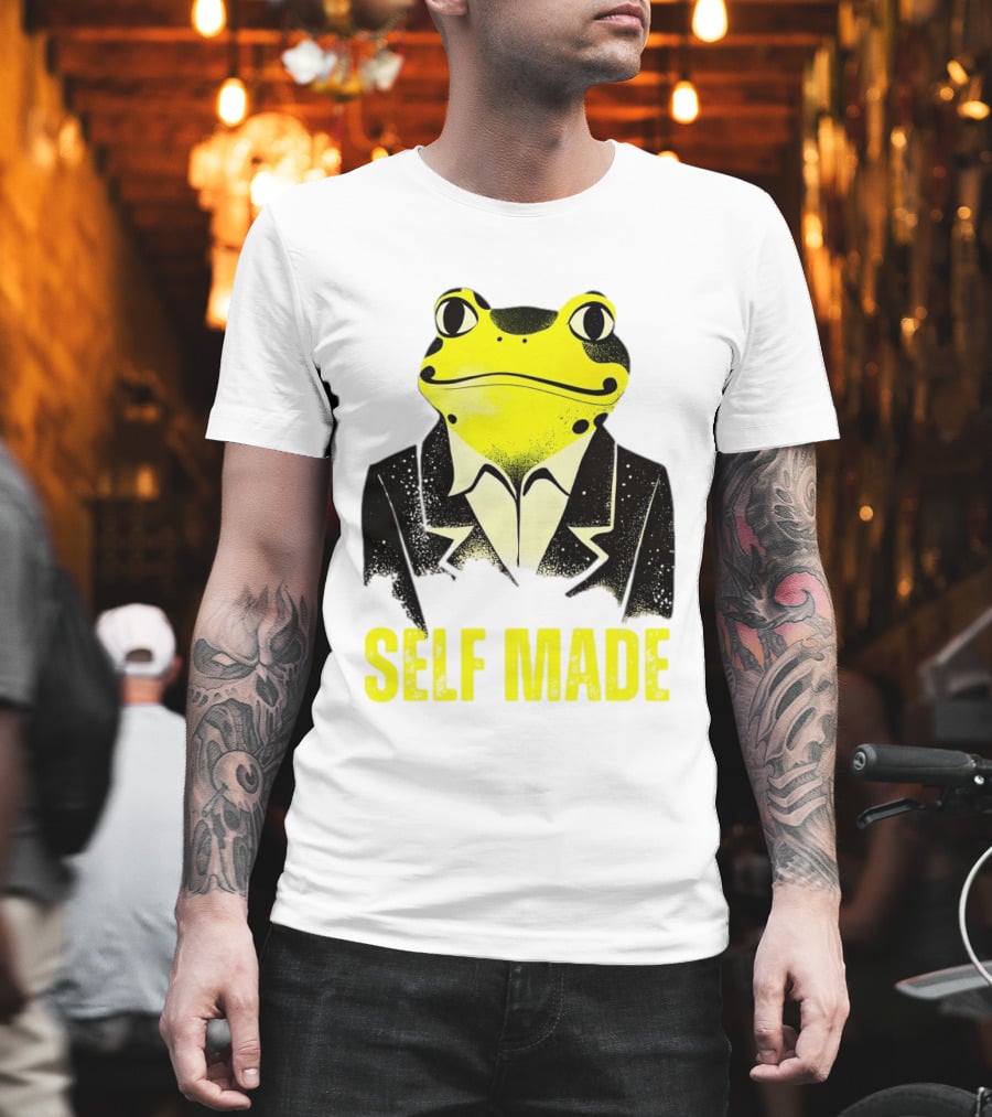 Frog In Business Suit Self Made T-Shirt