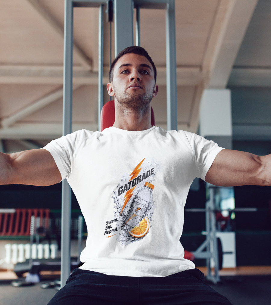 Gatorade Sweat Sip Repeat Lightning Bolt Orange Slice Bottle T-Shirt