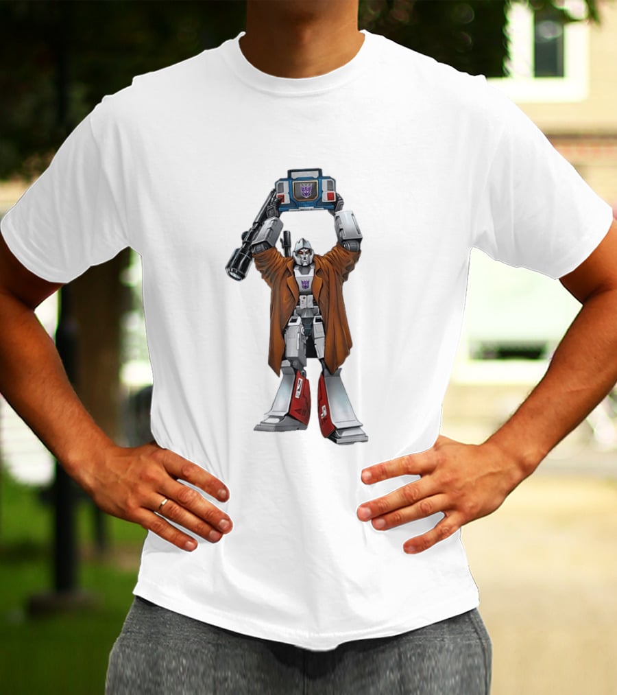 Megatron Lifting Soundwave 80s Transformers Decepticon T-Shirt