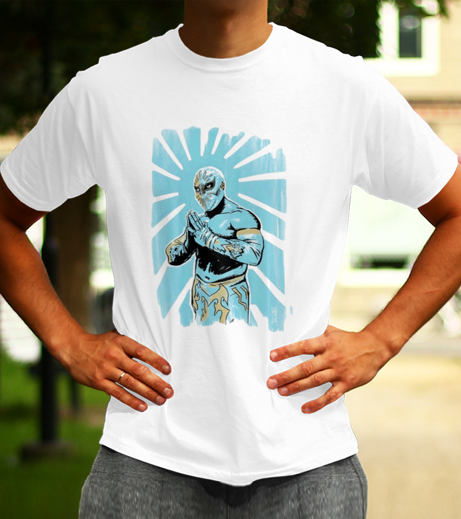 Místico Lucha Libre Wrestler CMLL Wrestling Masked Starburst T-Shirt