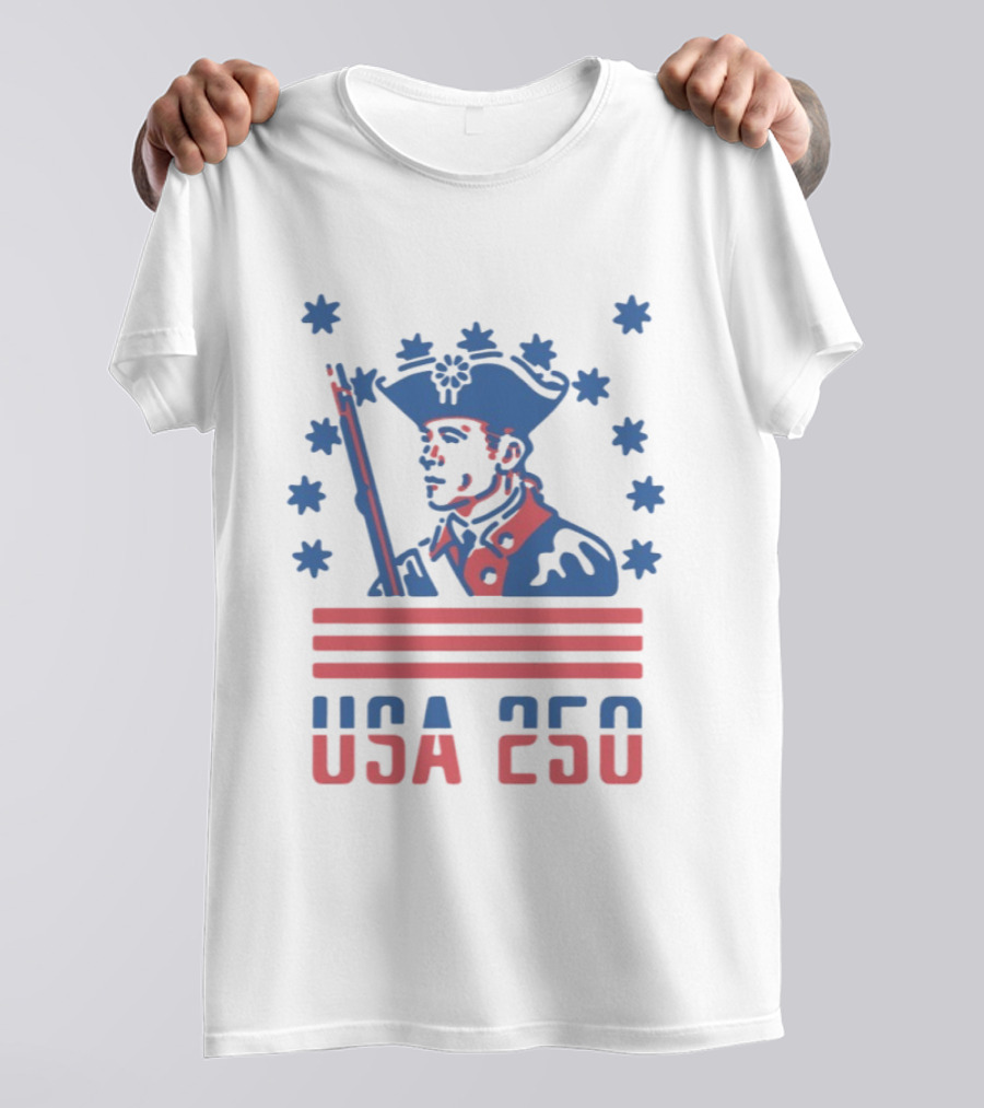 USA 250 American Revolutionary War Soldier Stars And Stripes T-Shirt