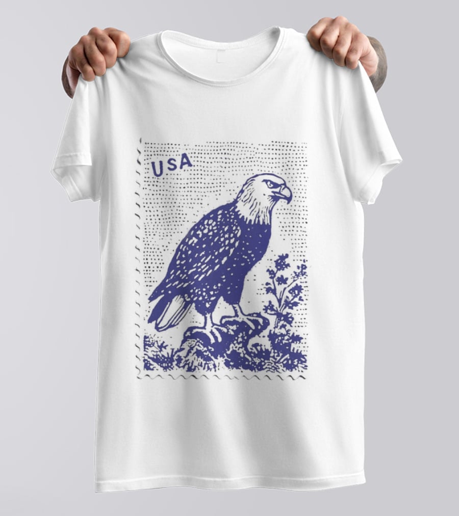 USA Bald Eagle Stamp Patriotic T-Shirt
