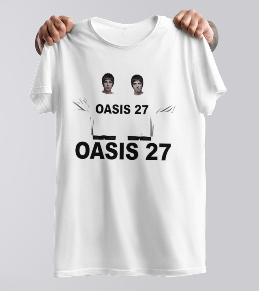 Oasis 27 Two Men Faces T-Shirt