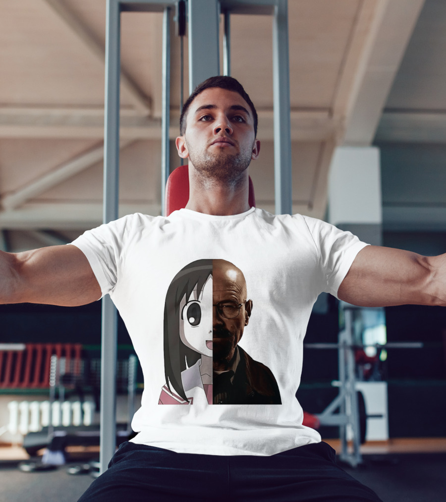 Walter White And Ayumu Kasuga Half Face Combo T-Shirt
