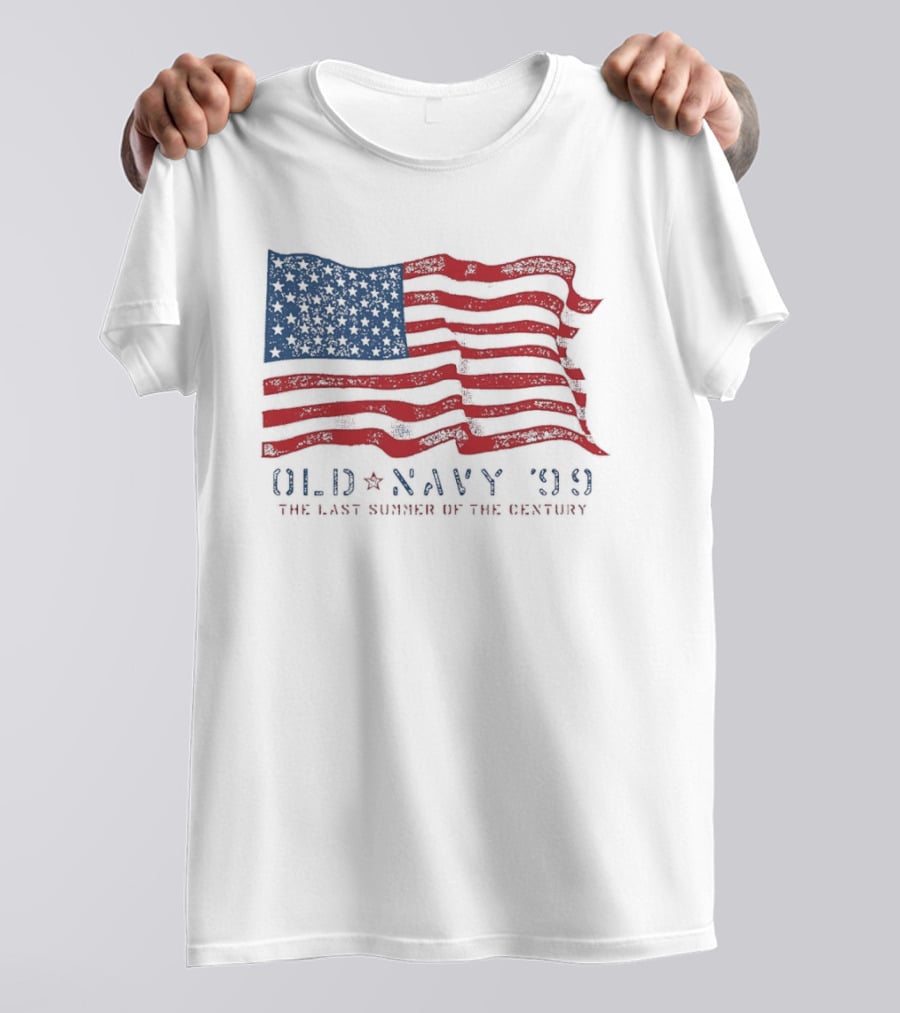 Old Navy 99 American Flag The Last Summer Of The Century T-Shirt