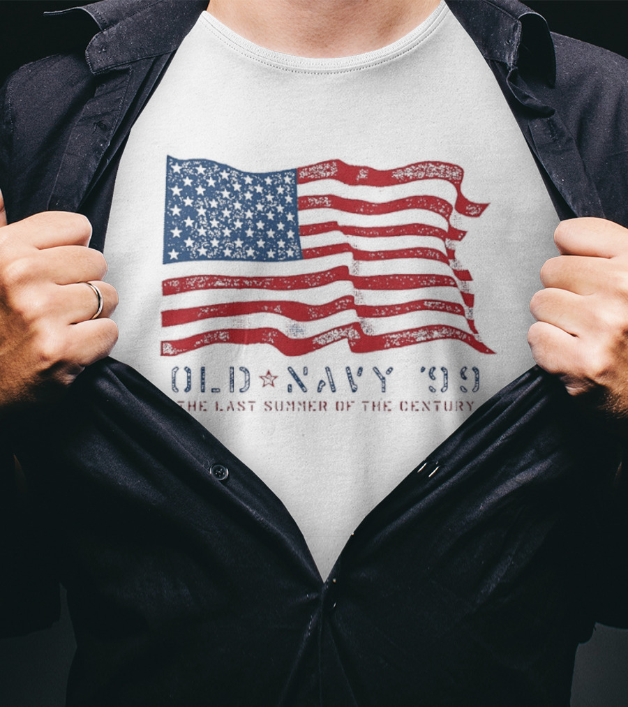 Old Navy 99 American Flag The Last Summer Of The Century T-Shirt