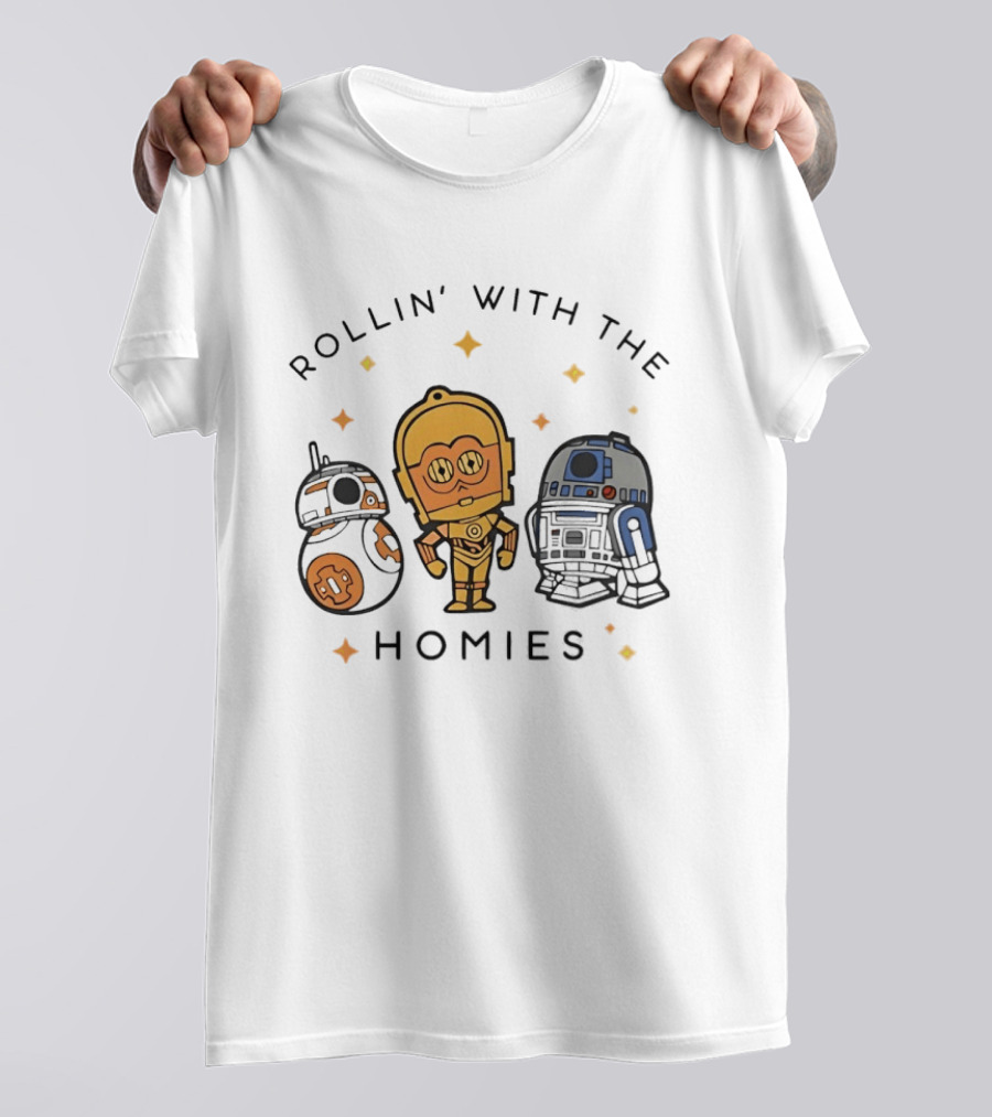 BB 8 C 3PO R2 D2 Rollin' With The Homies T-Shirt