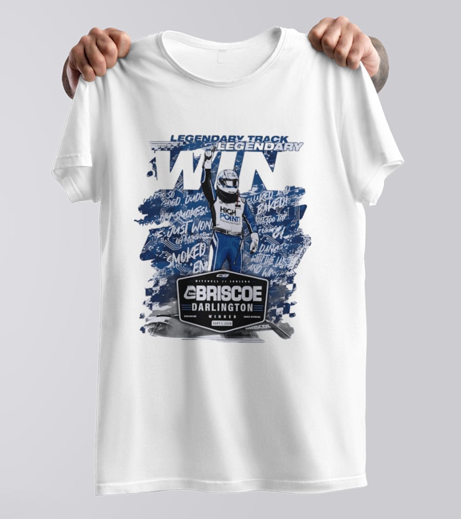 Legendary Track Legendary Win Chase Briscoe Darlington Winner Sept 1 2024 Smoked Em T-Shirt