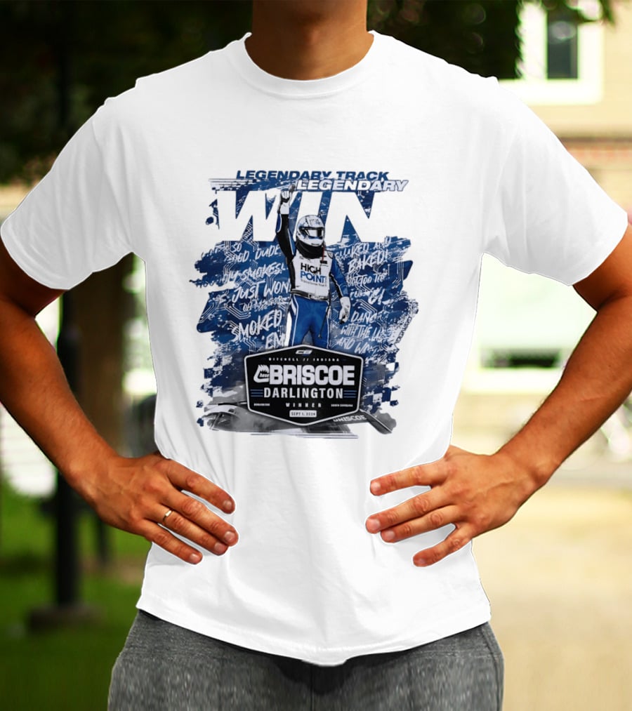 Legendary Track Legendary Win Chase Briscoe Darlington Winner Sept 1 2024 Smoked Em T-Shirt