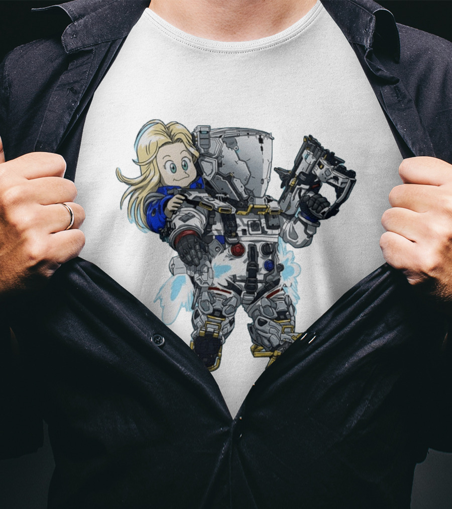 Android 18 Chibi And Titanfall Pilot Fusion Dragon Ball Z T-Shirt