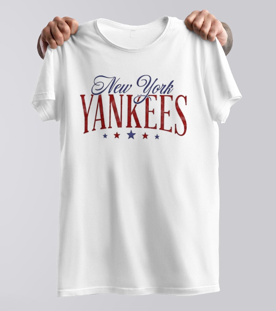New York Yankees Distressed Vintage MLB Team Stars T-Shirt