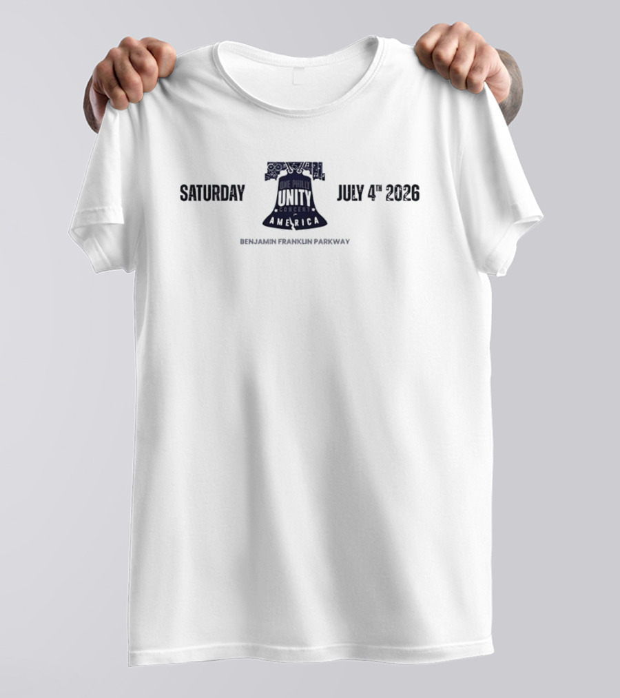 Philadelphia Phillies One Philly Unity Concert July 4th 2026 Benjamin Franklin Parkway T-Shirt