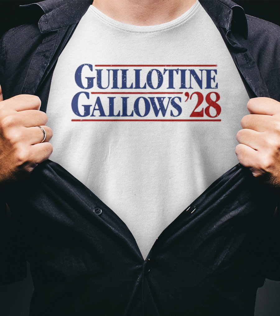 Guillotine Gallows 2028 Political Parody Election Campaign T-Shirt