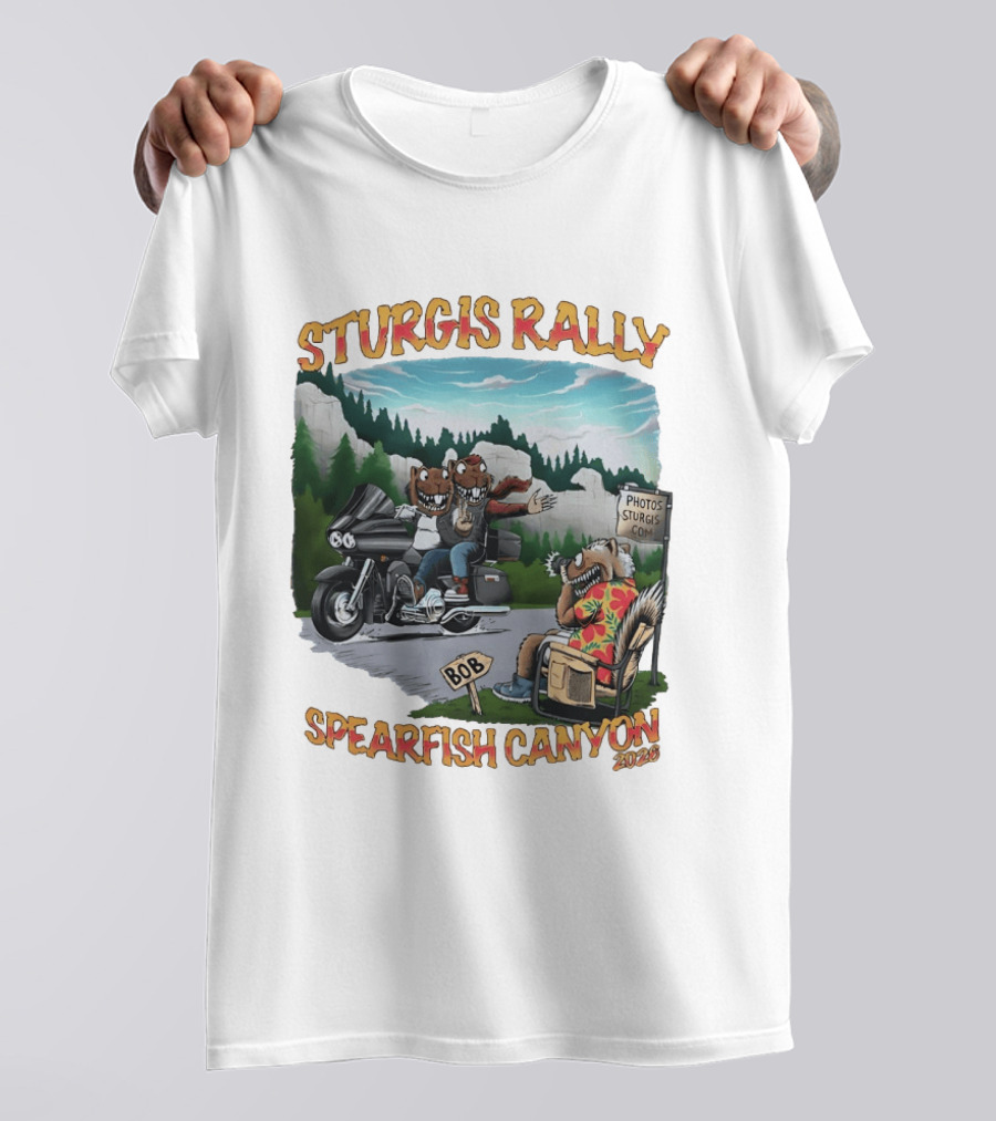 Sturgis Rally 2020 Squirrels Riding Motorcycle Spearfish Canyon T-Shirt