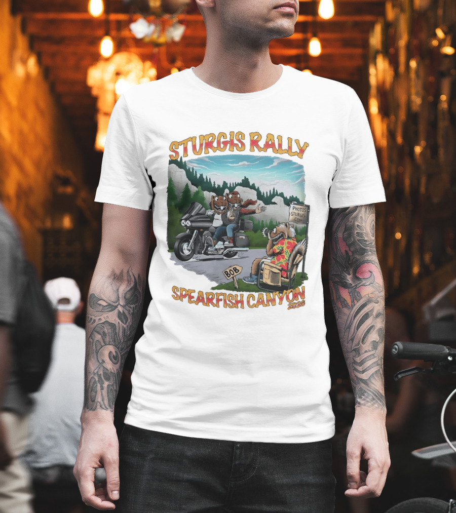 Sturgis Rally 2020 Squirrels Riding Motorcycle Spearfish Canyon T-Shirt