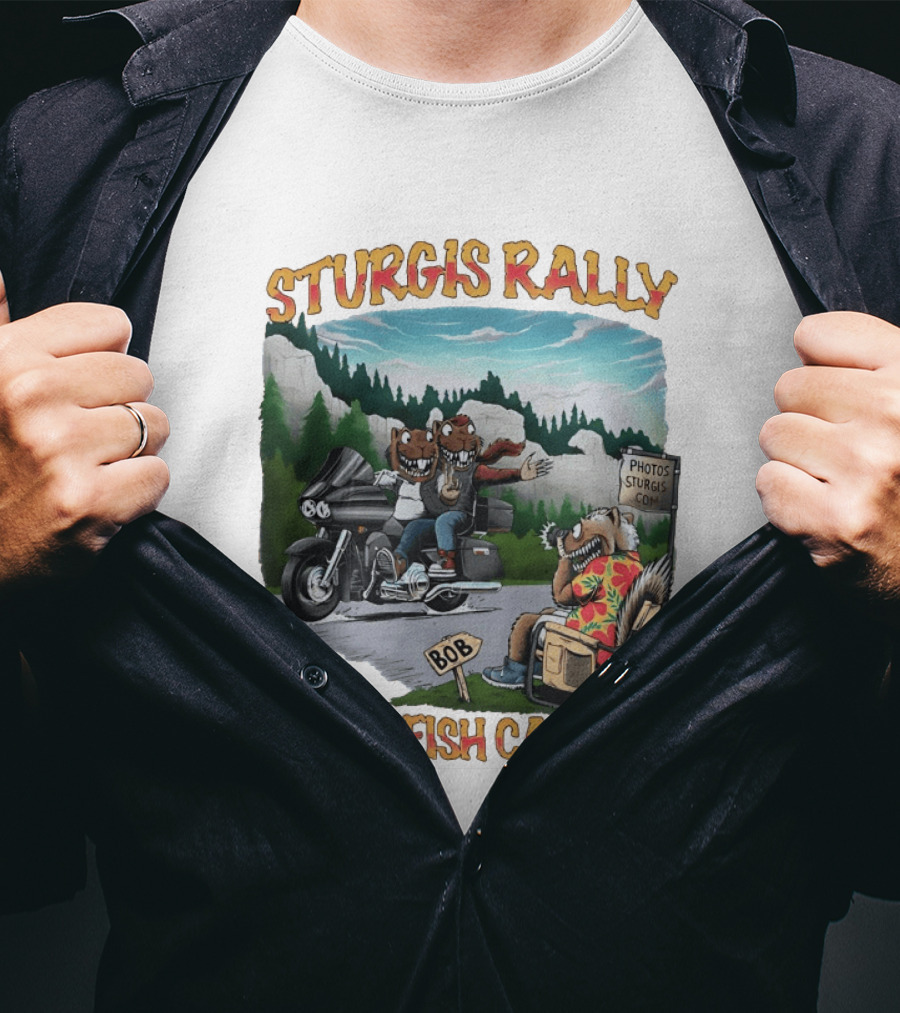 Sturgis Rally 2020 Squirrels Riding Motorcycle Spearfish Canyon T-Shirt