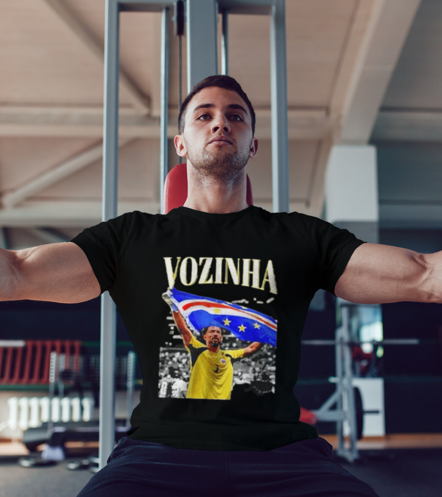 Vozinha Cape Verde Flag Celebration Football Team Player T-Shirt