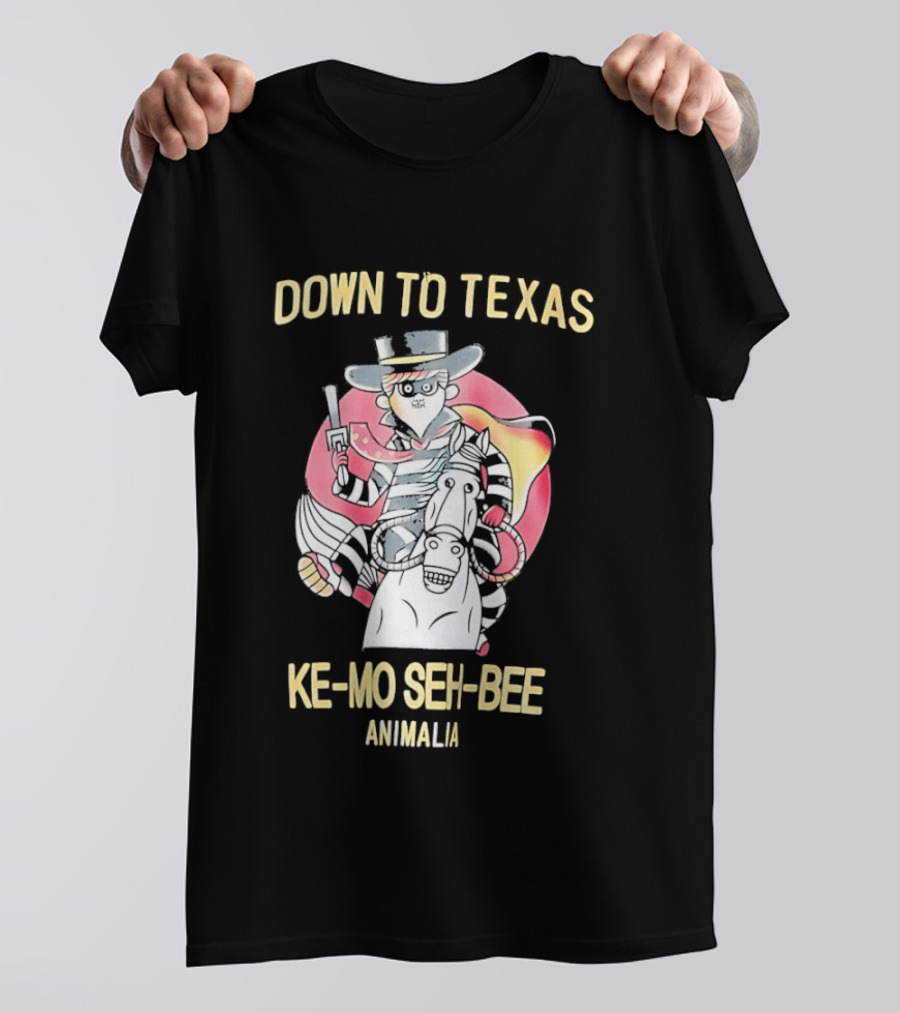 Down To Texas Ke Mo Seh Bee Animalia Bandit T-Shirt