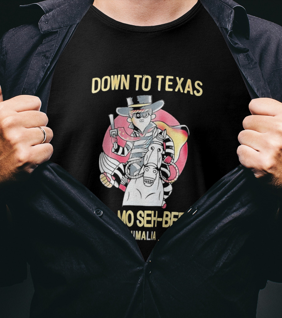 Down To Texas Ke Mo Seh Bee Animalia Bandit T-Shirt