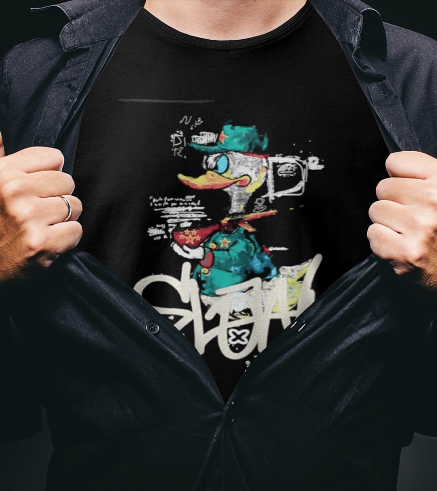 Donald Duck Soldier Streetwear DR D2 Fashion T-Shirt