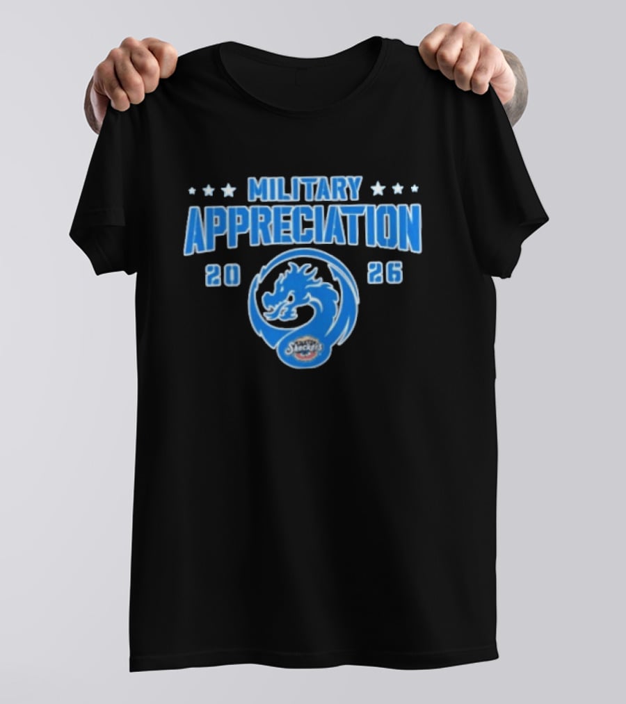 Biloxi Shuckers Military Appreciation 2026 Dragon Team Event T-Shirt