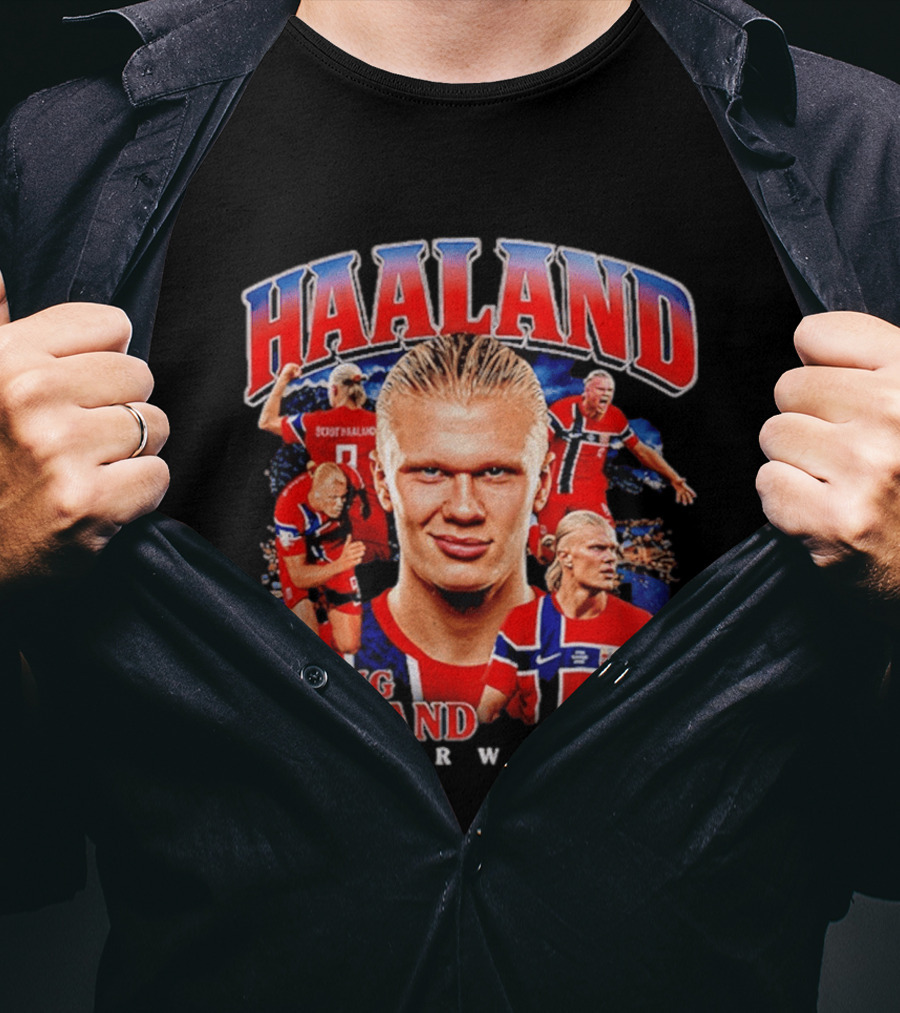 HAALAND Norway Erling Haaland Football Star T-Shirt